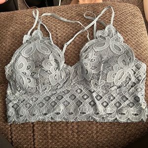 XL Lacey blue bralette.